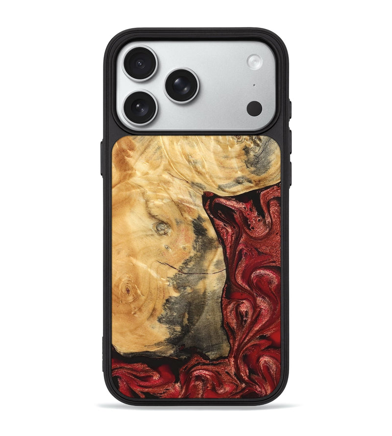iPhone 18 Pro Max Wood Phone Case - Aidyn (Red, 826382)