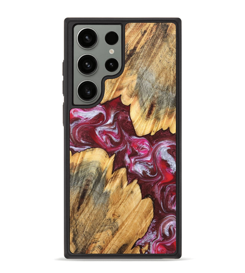Galaxy S23 Ultra Wood Phone Case - Jessi (Red, 826384)