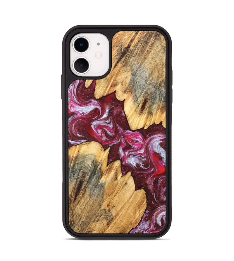 iPhone 11 Wood Phone Case - Jessi (Red, 826384)
