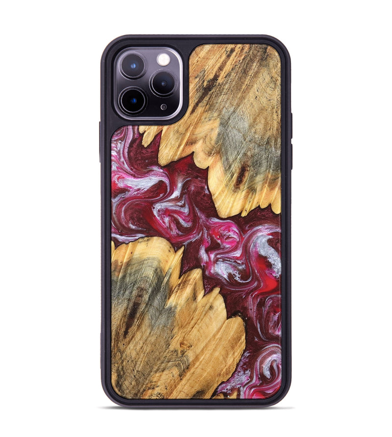 iPhone 11 Pro Max Wood Phone Case - Jessi (Red, 826384)