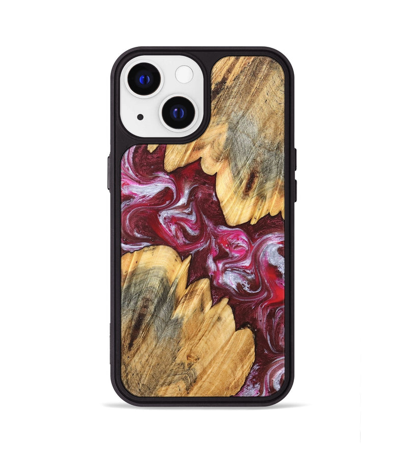 iPhone 13 Wood Phone Case - Jessi (Red, 826384)