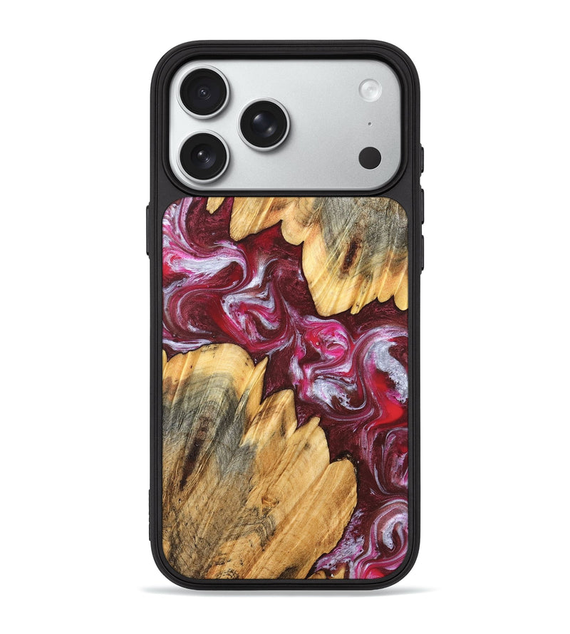 iPhone 18 Pro Max Wood Phone Case - Jessi (Red, 826384)