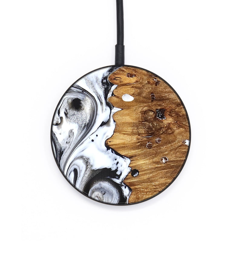 Circle Wood Wireless Charger - Lamont (Black & White, 826396)