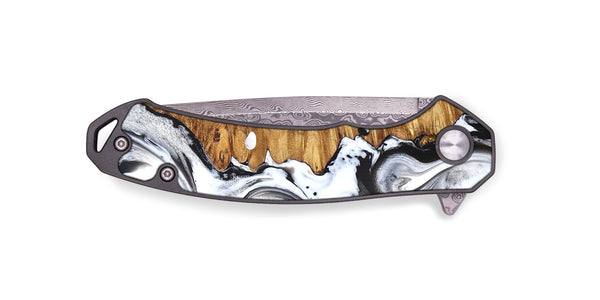 EDC Wood Pocket Knife - Lamont (Black & White, 826396)