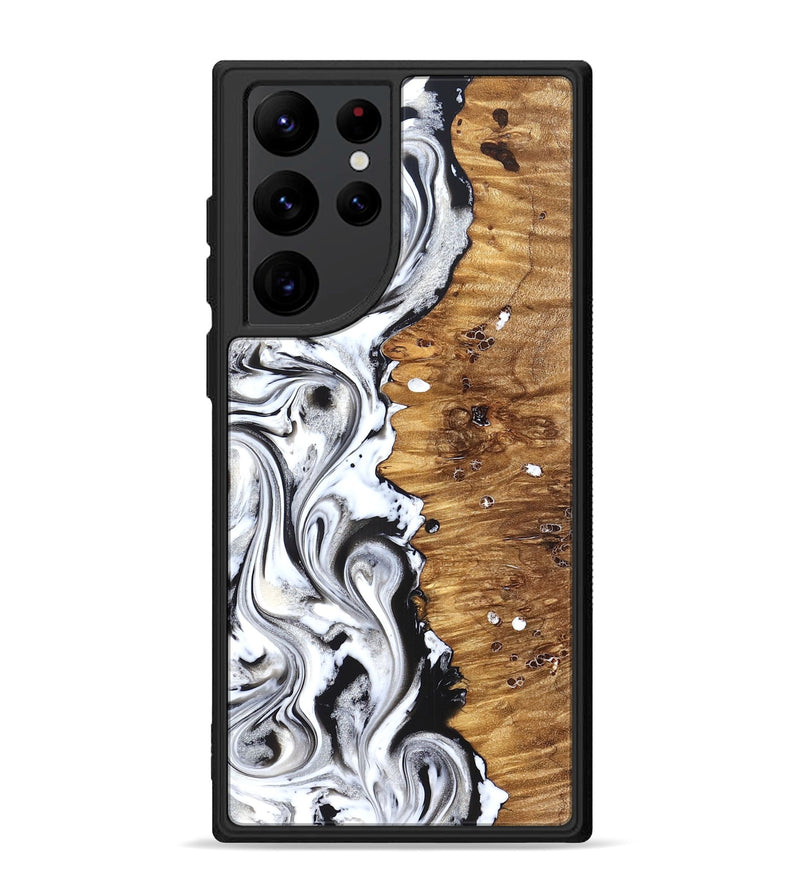 Galaxy S22 Ultra Wood Phone Case - Lamont (Black & White, 826396)