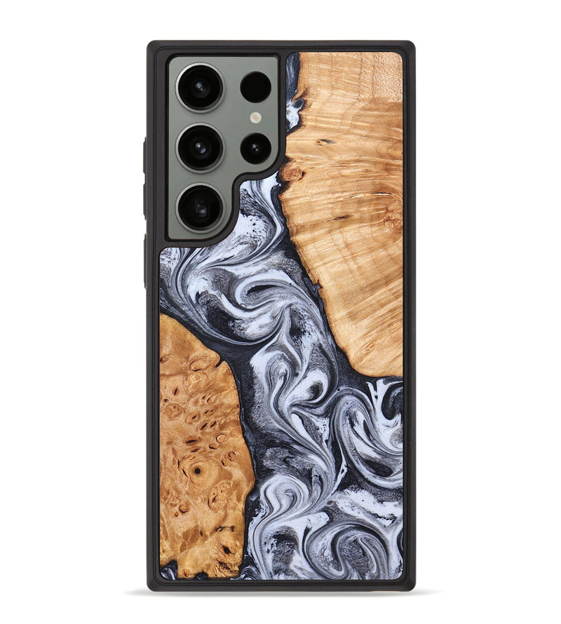 Galaxy S23 Ultra Wood Phone Case - Cindy (Black & White, 826397)