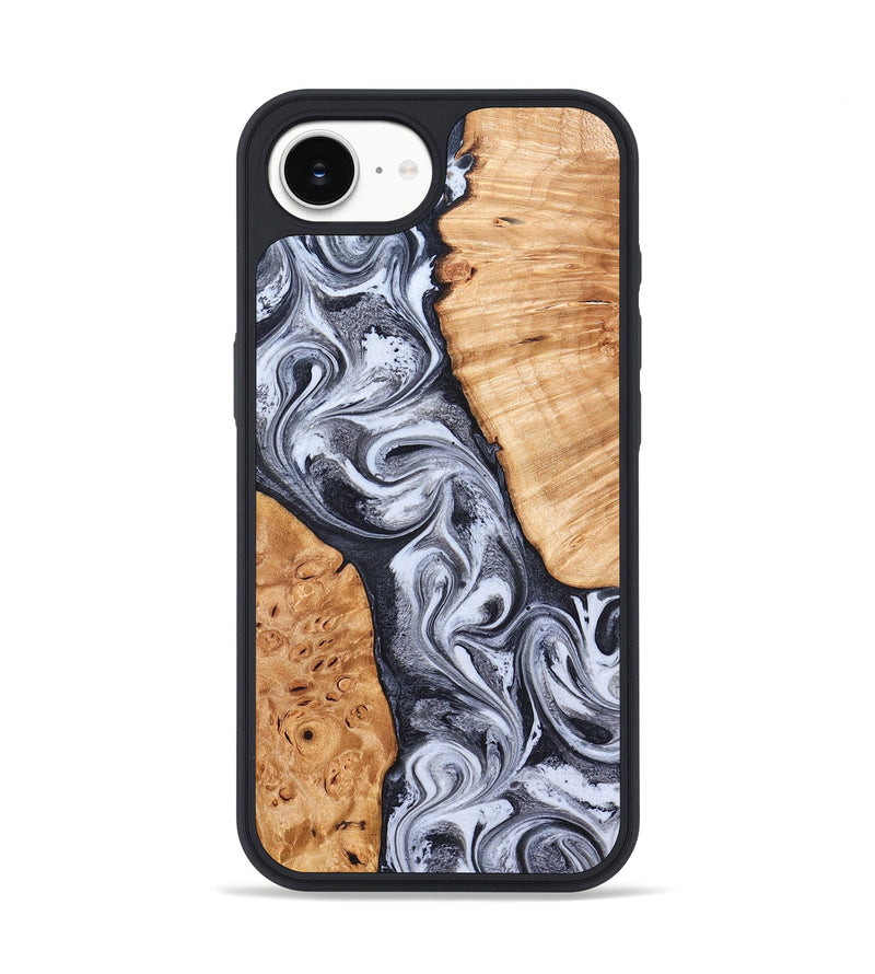 iPhone 16e Wood Phone Case - Cindy (Black & White, 826397)