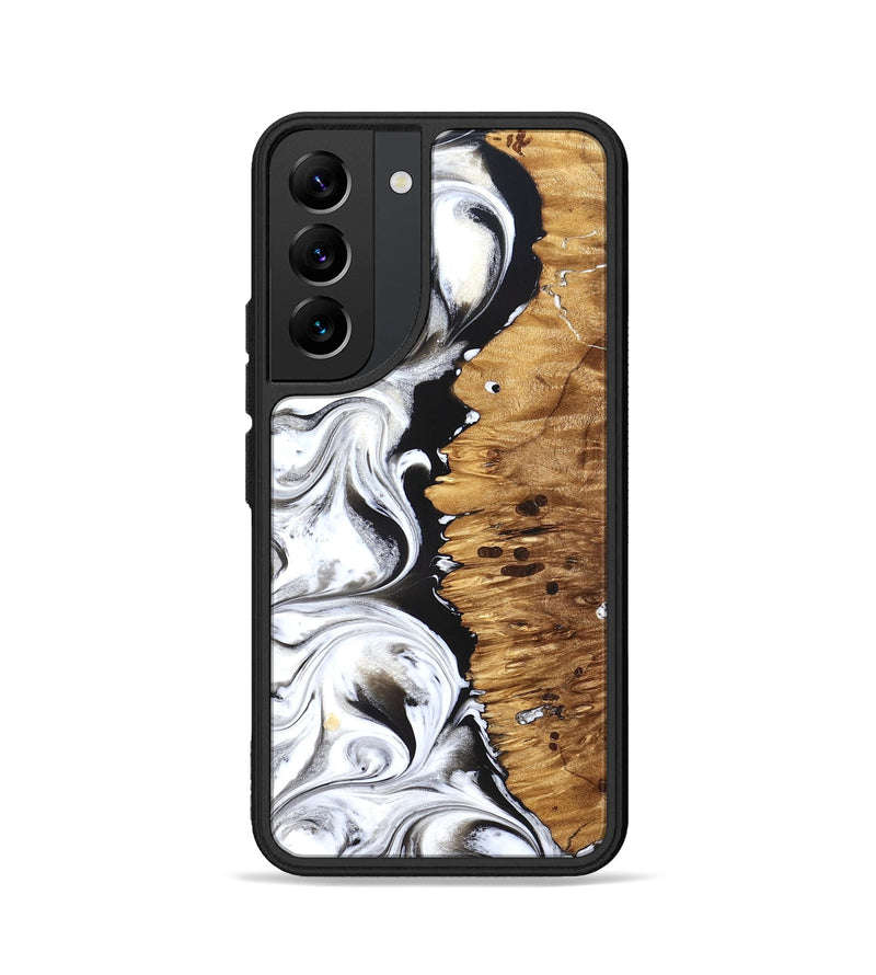 Galaxy S22 Wood Phone Case - Rianna (Black & White, 826398)