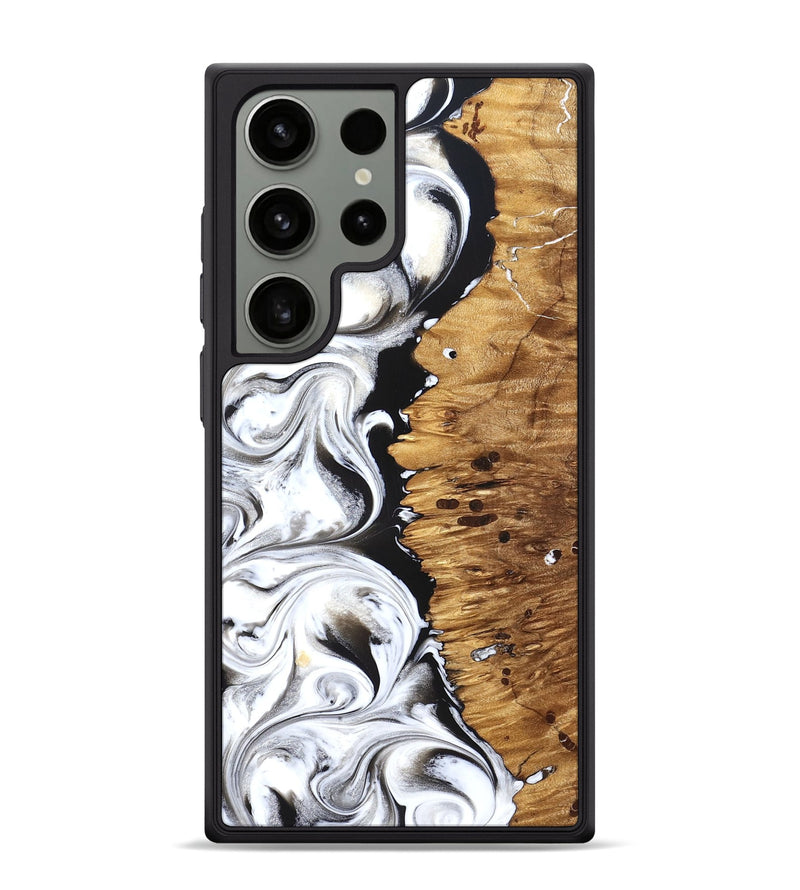 Galaxy S24 Ultra Wood Phone Case - Rianna (Black & White, 826398)