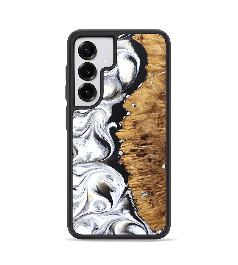 Galaxy S25 Wood Phone Case - Rianna (Black & White, 826398)