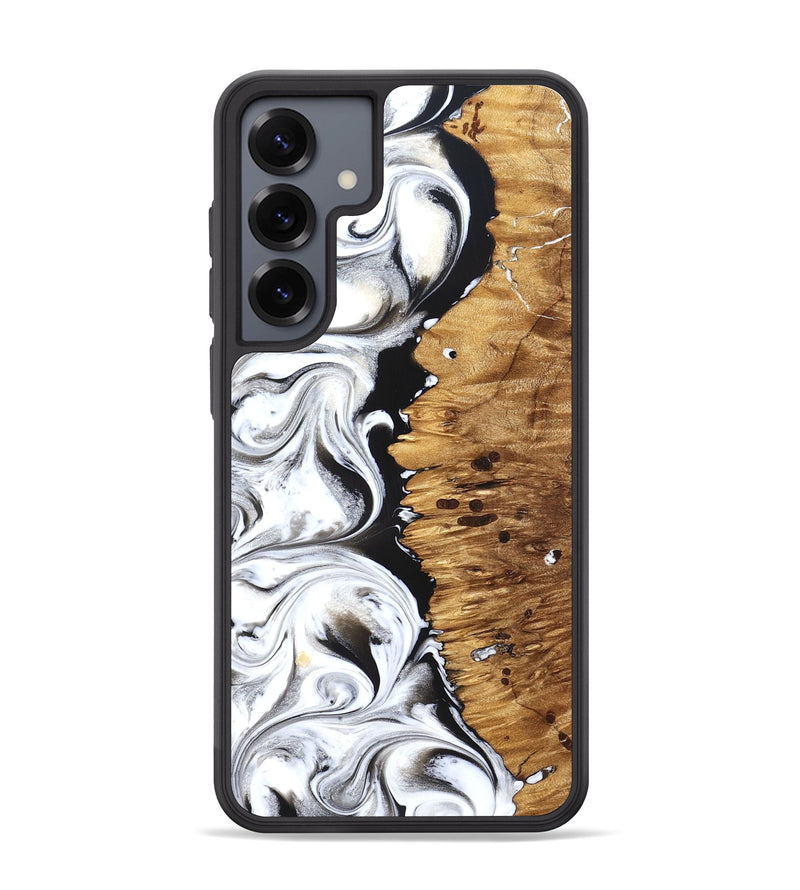 Galaxy S25 Plus Wood Phone Case - Rianna (Black & White, 826398)