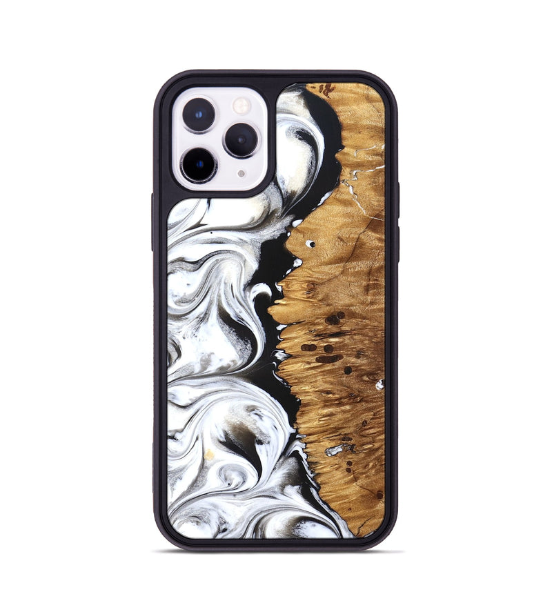 iPhone 11 Pro Wood Phone Case - Rianna (Black & White, 826398)