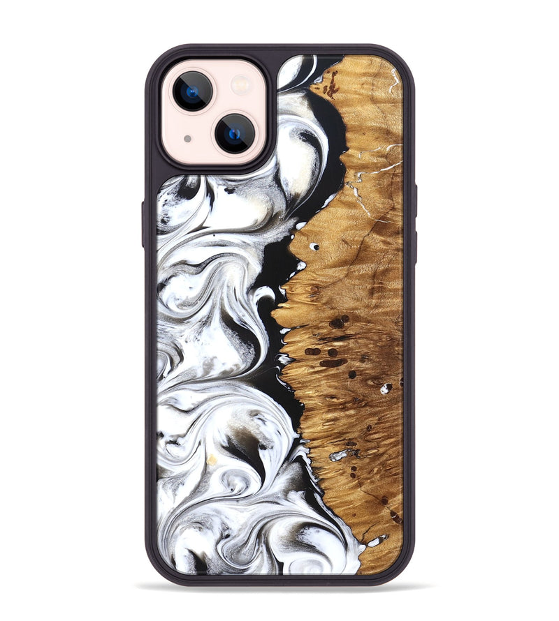 iPhone 14 Plus Wood Phone Case - Rianna (Black & White, 826398)