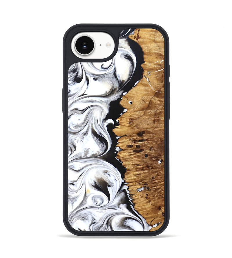 iPhone 16e Wood Phone Case - Rianna (Black & White, 826398)