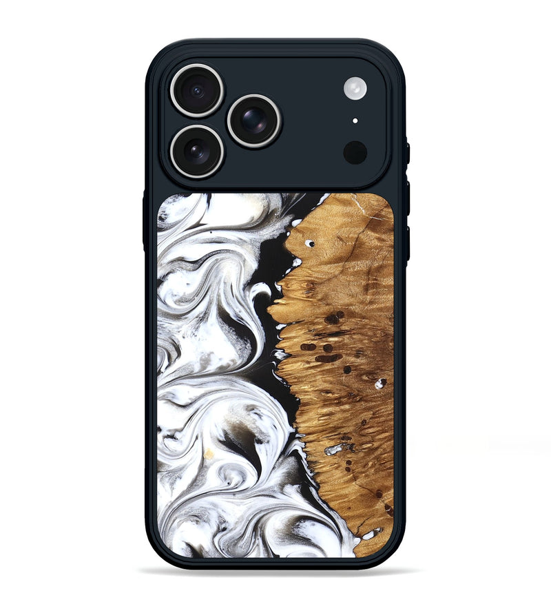 iPhone 17 Pro Max Wood Phone Case - Rianna (Black & White, 826398)