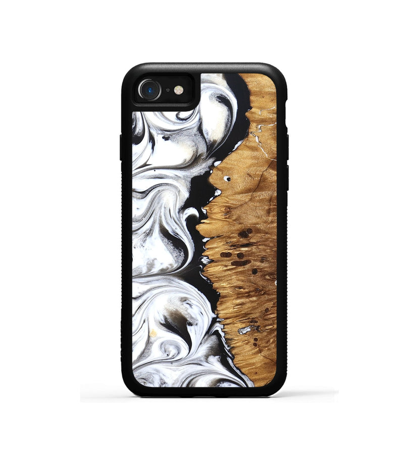 iPhone SE Wood Phone Case - Rianna (Black & White, 826398)