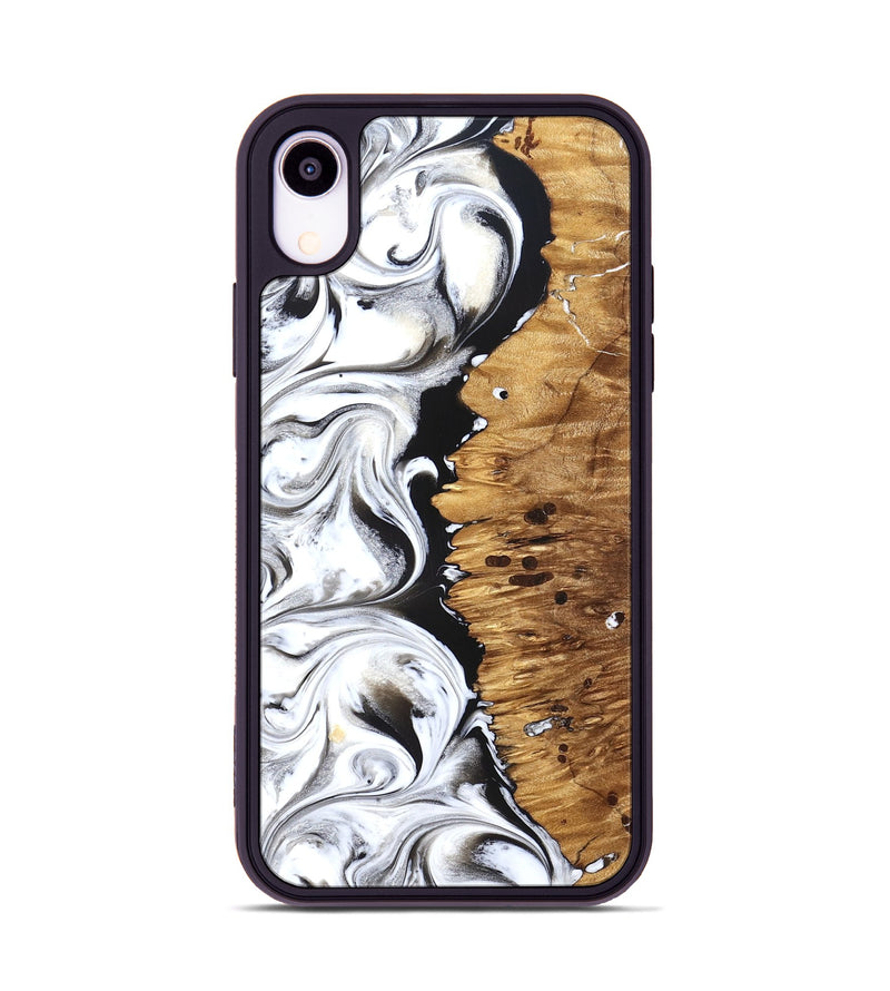 iPhone Xr Wood Phone Case - Rianna (Black & White, 826398)