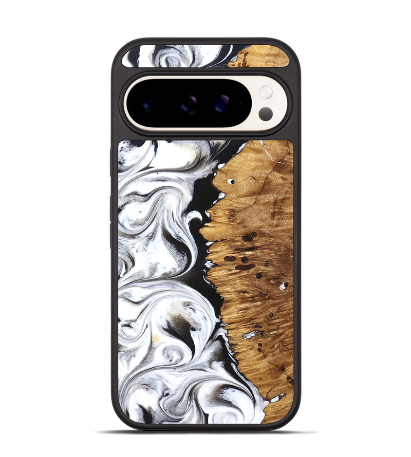 Pixel 9 Wood Phone Case - Rianna (Black & White, 826398)