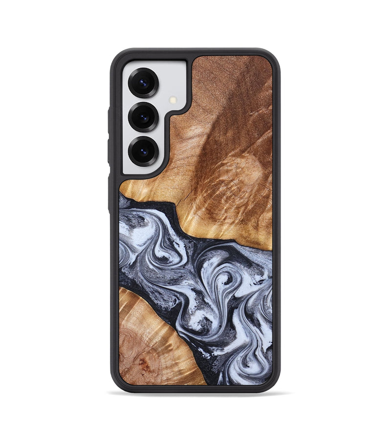 Galaxy S25 Wood Phone Case - Tess (Black & White, 826399)