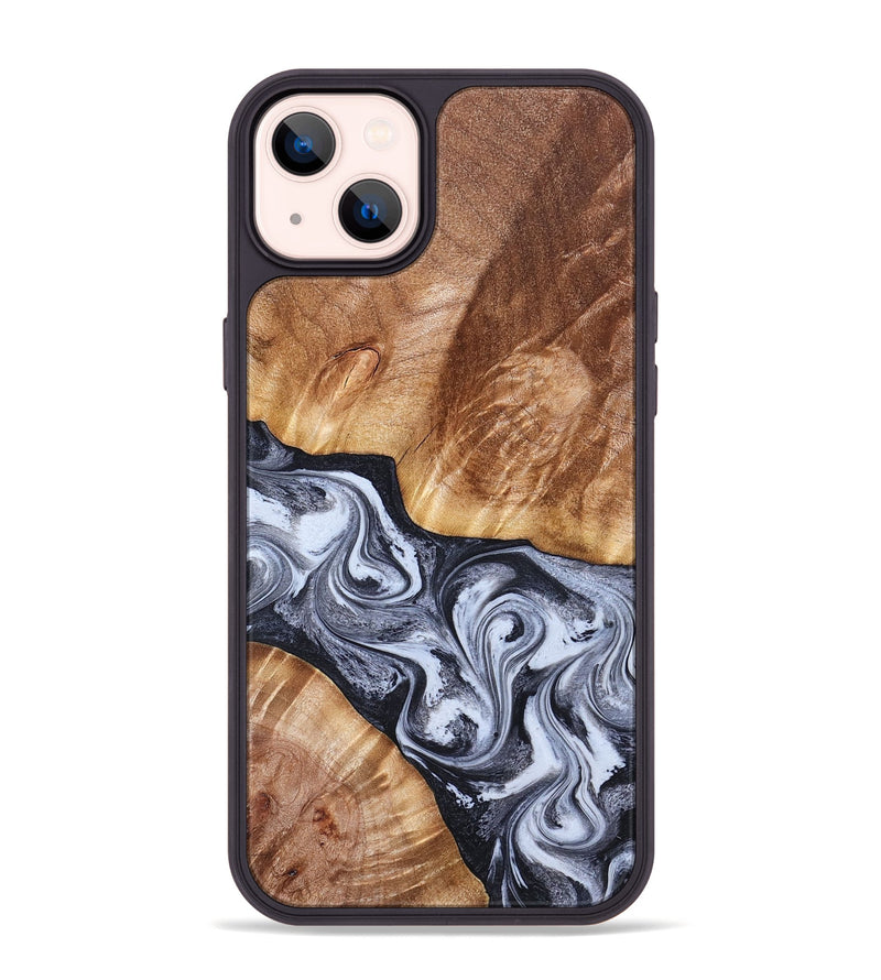 iPhone 14 Plus Wood Phone Case - Tess (Black & White, 826399)