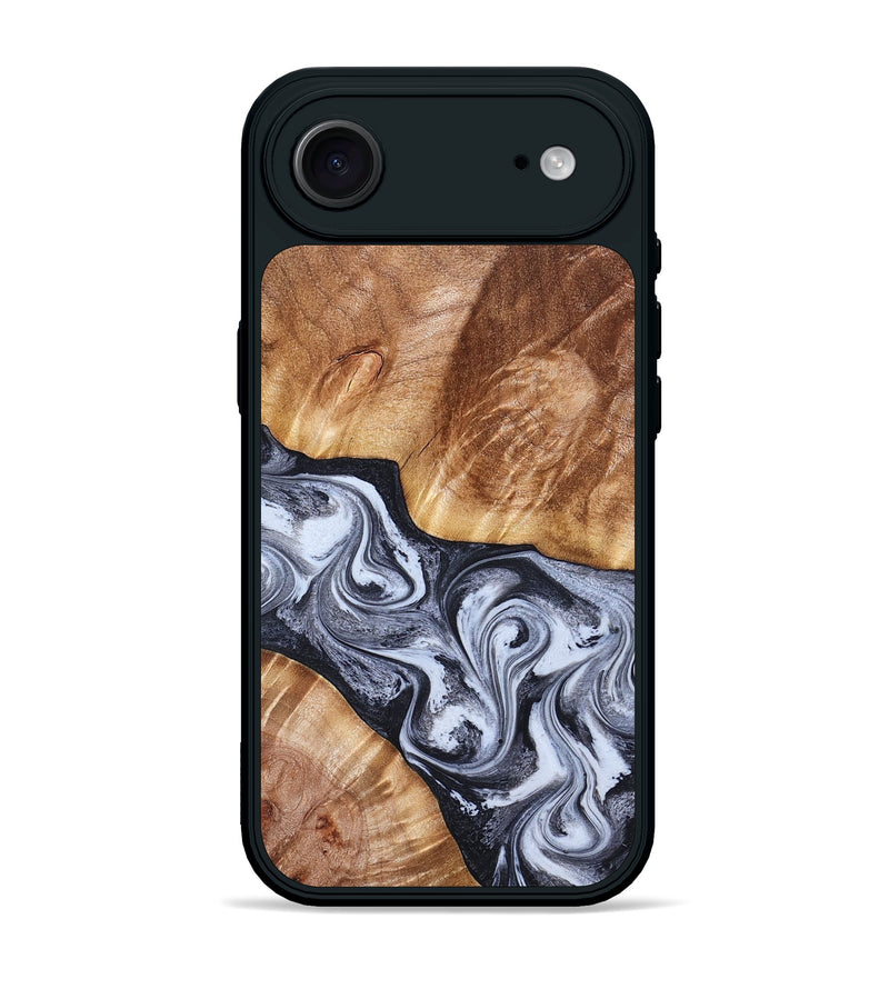 iPhone 17 Air Wood Phone Case - Tess (Black & White, 826399)