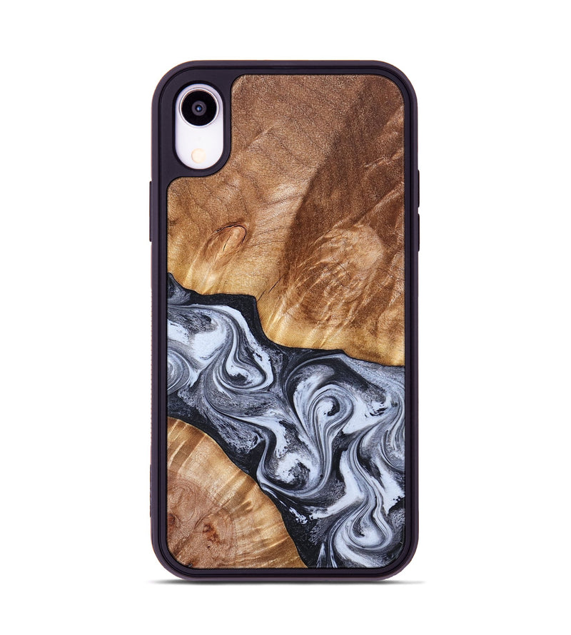 iPhone Xr Wood Phone Case - Tess (Black & White, 826399)