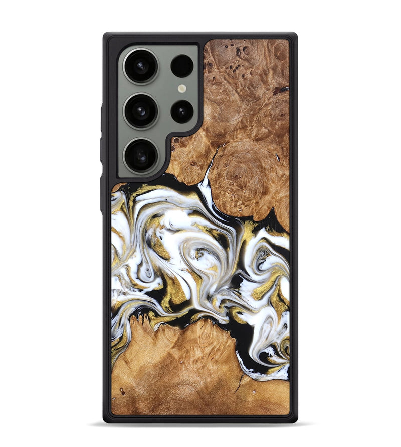Galaxy S24 Ultra Wood Phone Case - Marques (Black & White, 826400)
