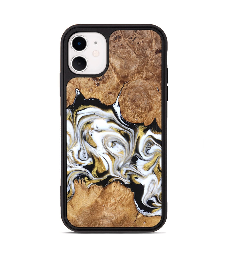iPhone 11 Wood Phone Case - Marques (Black & White, 826400)