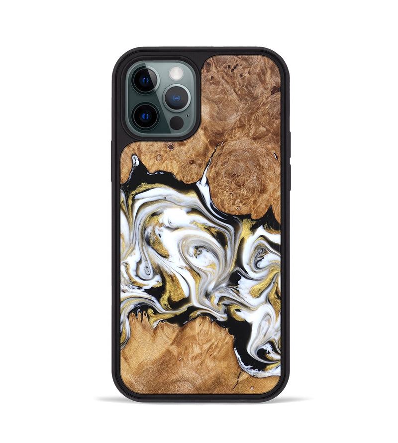 iPhone 12 Pro Wood Phone Case - Marques (Black & White, 826400)