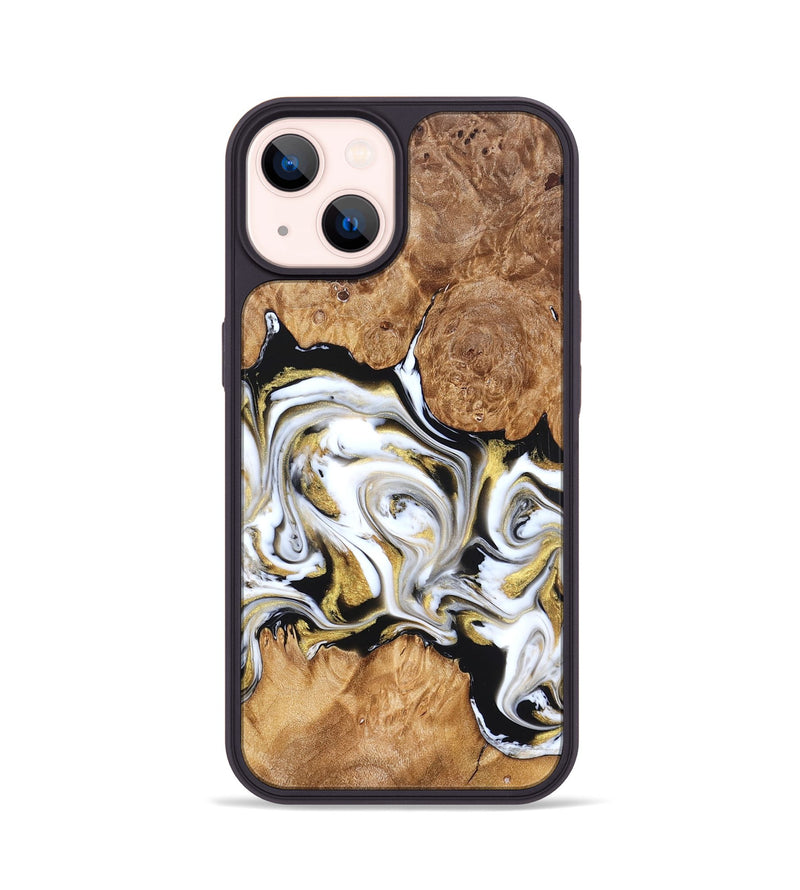 iPhone 14 Wood Phone Case - Marques (Black & White, 826400)