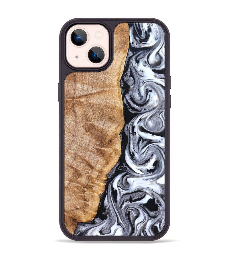 iPhone 14 Plus Wood Phone Case - Rhonda (Black & White, 826402)
