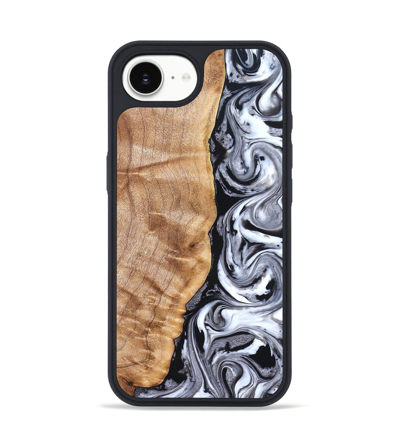 iPhone 16e Wood Phone Case - Rhonda (Black & White, 826402)