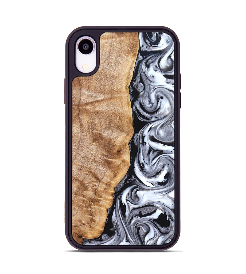 iPhone Xr Wood Phone Case - Rhonda (Black & White, 826402)