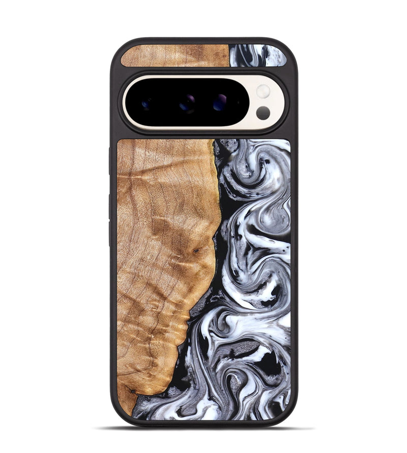 Pixel 9 Wood Phone Case - Rhonda (Black & White, 826402)