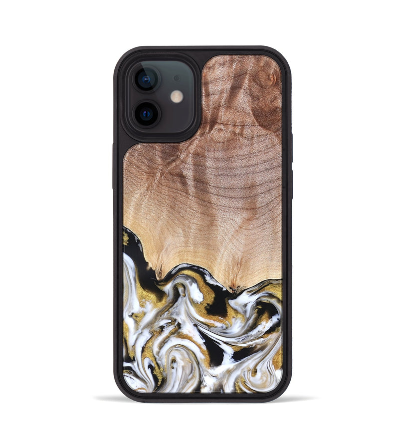 iPhone 12 Wood Phone Case - Legacy (Black & White, 826403)