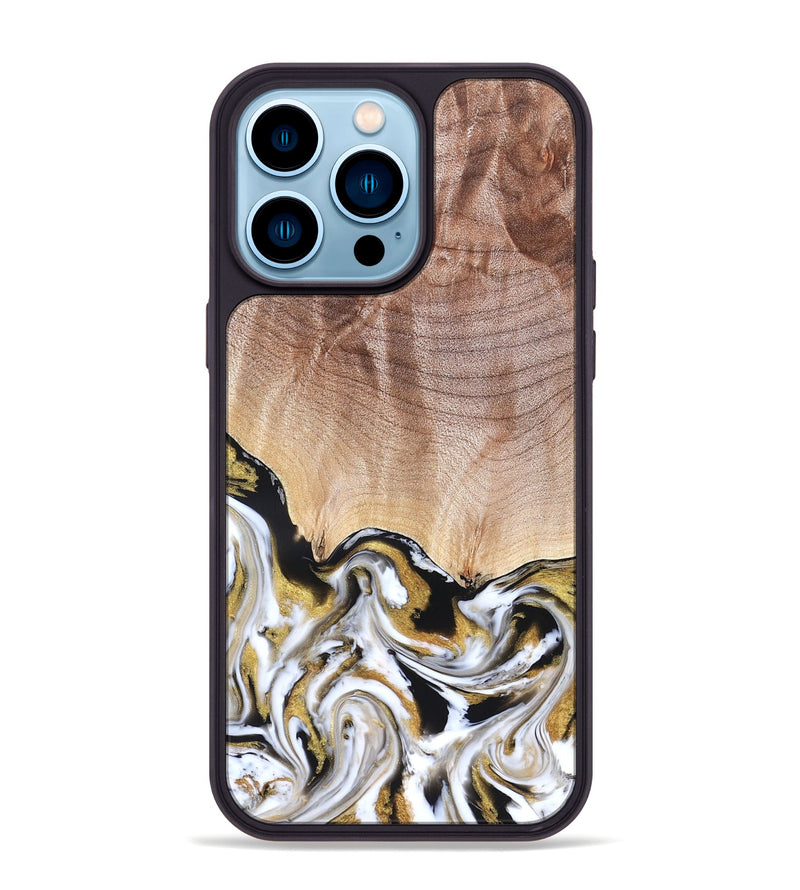 iPhone 14 Pro Max Wood Phone Case - Legacy (Black & White, 826403)