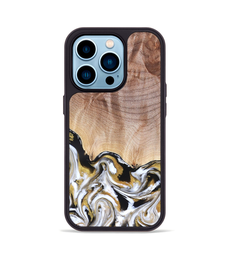 iPhone 14 Pro Wood Phone Case - Legacy (Black & White, 826403)