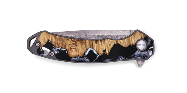 EDC Wood Pocket Knife - Blaire (Black & White, 826404)