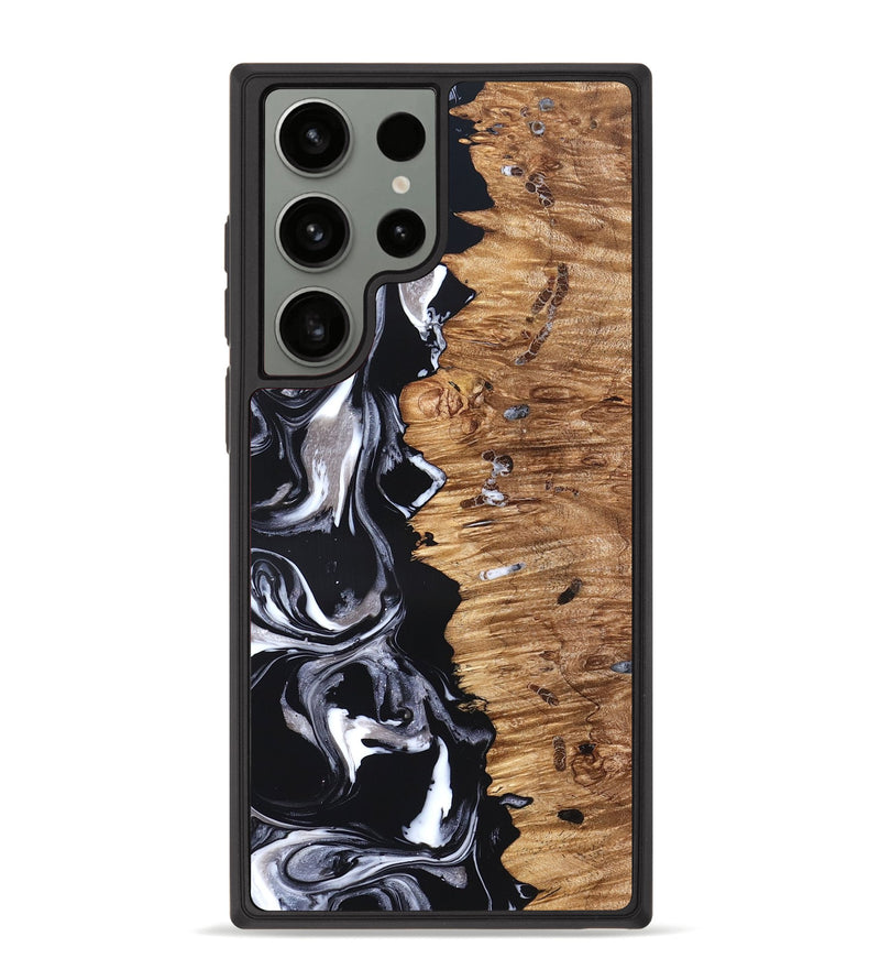 Galaxy S23 Ultra Wood Phone Case - Blaire (Black & White, 826404)