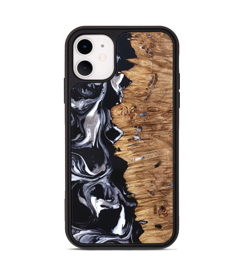iPhone 11 Wood Phone Case - Blaire (Black & White, 826404)