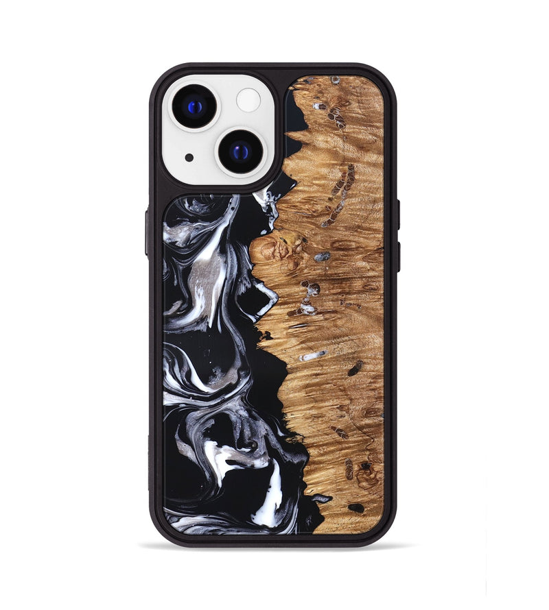 iPhone 13 Wood Phone Case - Blaire (Black & White, 826404)