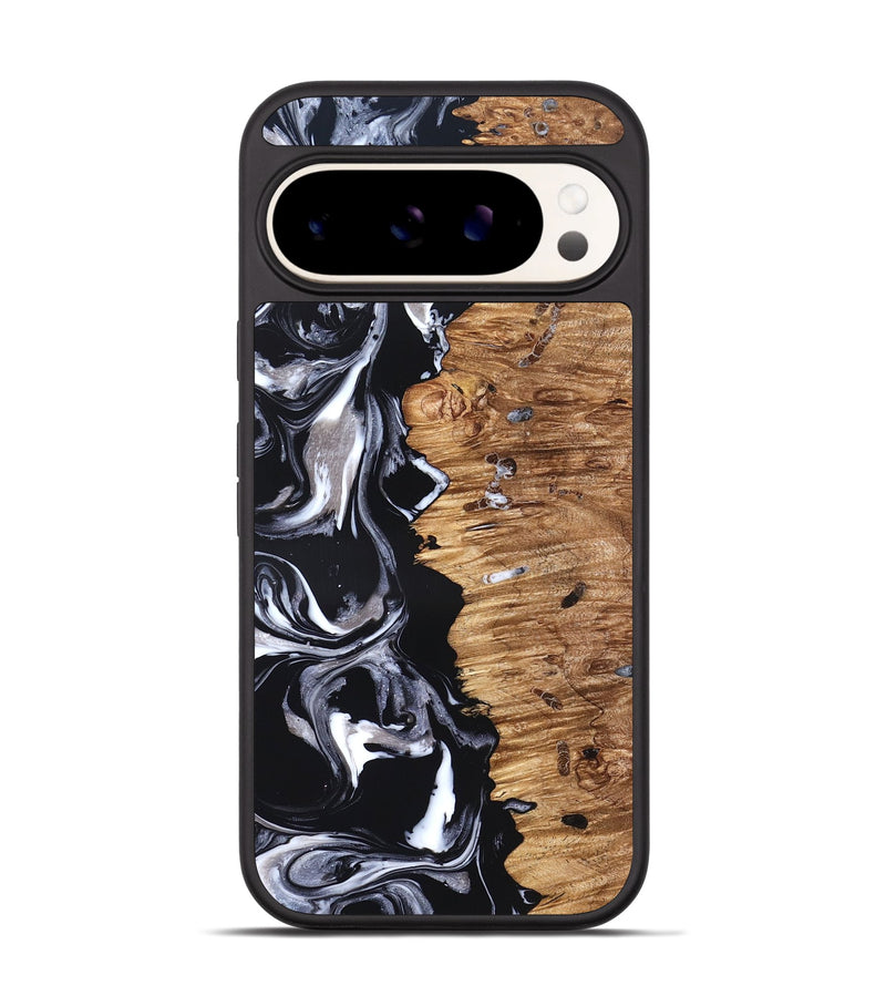 Pixel 9 Pro Wood Phone Case - Blaire (Black & White, 826404)