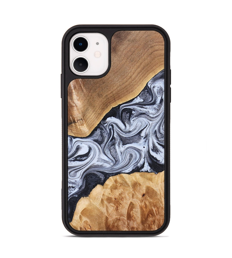 iPhone 11 Wood Phone Case - Dani (Black & White, 826405)