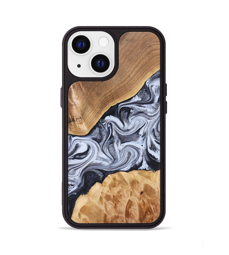 iPhone 13 Wood Phone Case - Dani (Black & White, 826405)