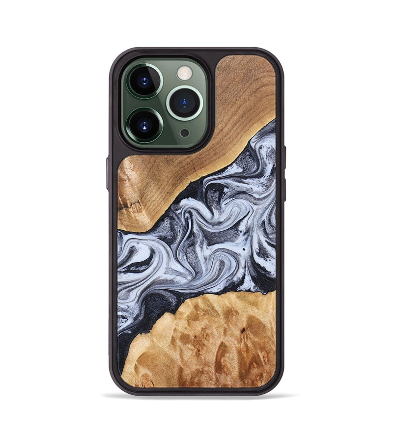 iPhone 13 Pro Wood Phone Case - Dani (Black & White, 826405)