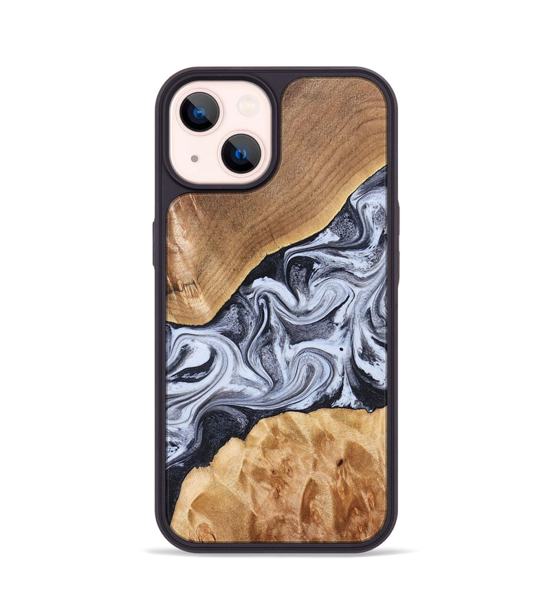 iPhone 14 Wood Phone Case - Dani (Black & White, 826405)