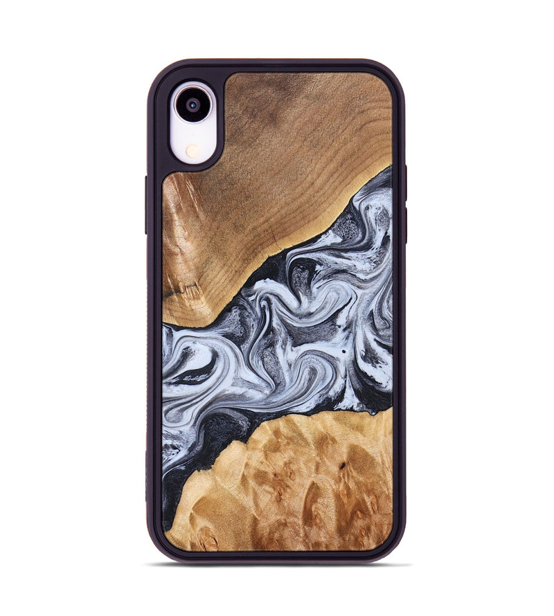 iPhone Xr Wood Phone Case - Dani (Black & White, 826405)