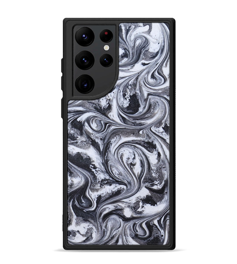 Galaxy S22 Ultra ResinArt Phone Case - Ludie (Black & White, 826406)