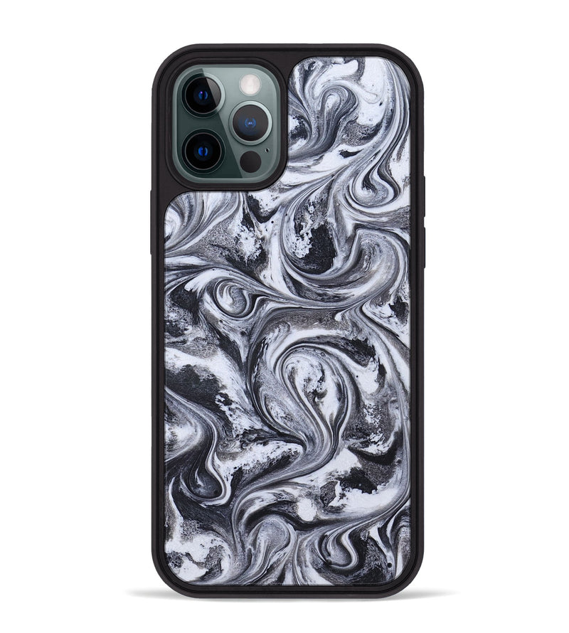 iPhone 12 Pro Max ResinArt Phone Case - Ludie (Black & White, 826406)