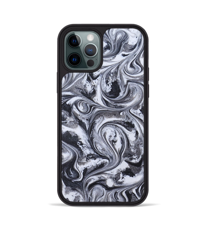 iPhone 12 Pro ResinArt Phone Case - Ludie (Black & White, 826406)
